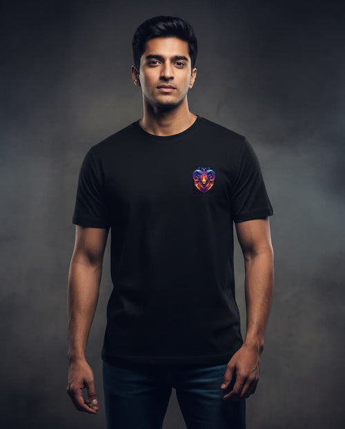 ELAN COTTS Aries Zodiac Men & Women's Roundneck T-Shirt – 100% Cotton | 180 GSM Classic Crew Tee