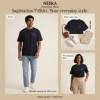 NEIKA Sagittarius Zodiac Unisex Cotton T-Shirt, 180 GSM Regular Fit