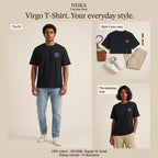 NEIKA Virgo Zodiac Unisex Cotton T-Shirt, 180 GSM Regular Fit