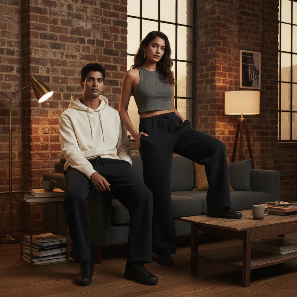 ELAN COTTS - Men & Women's Sweatpants - Terry Fabric - Softness - Durability - Breathability.