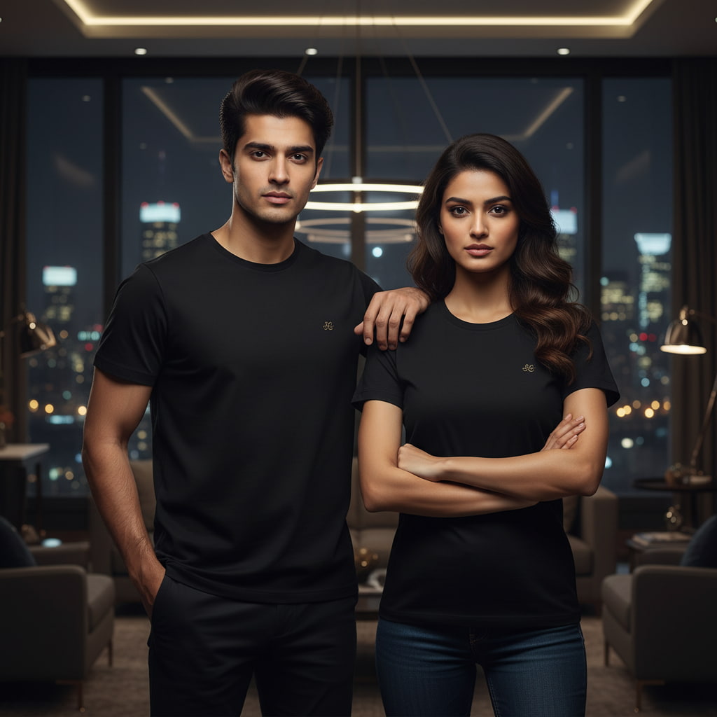 ELAN COTTS Men's & Women's Roundneck T-Shirt – 100% Supima Cotton | Luxury Soft & Breathable