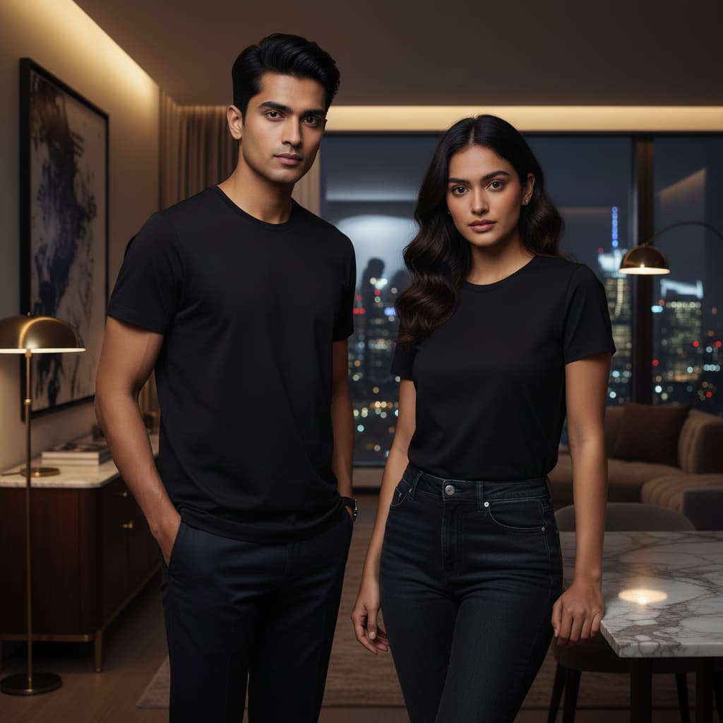 ELAN COTTS Men & Women's Roundneck T-Shirt – 100% Supima Cotton | 160 GSM World’s Finest Cotton Luxury Feel
