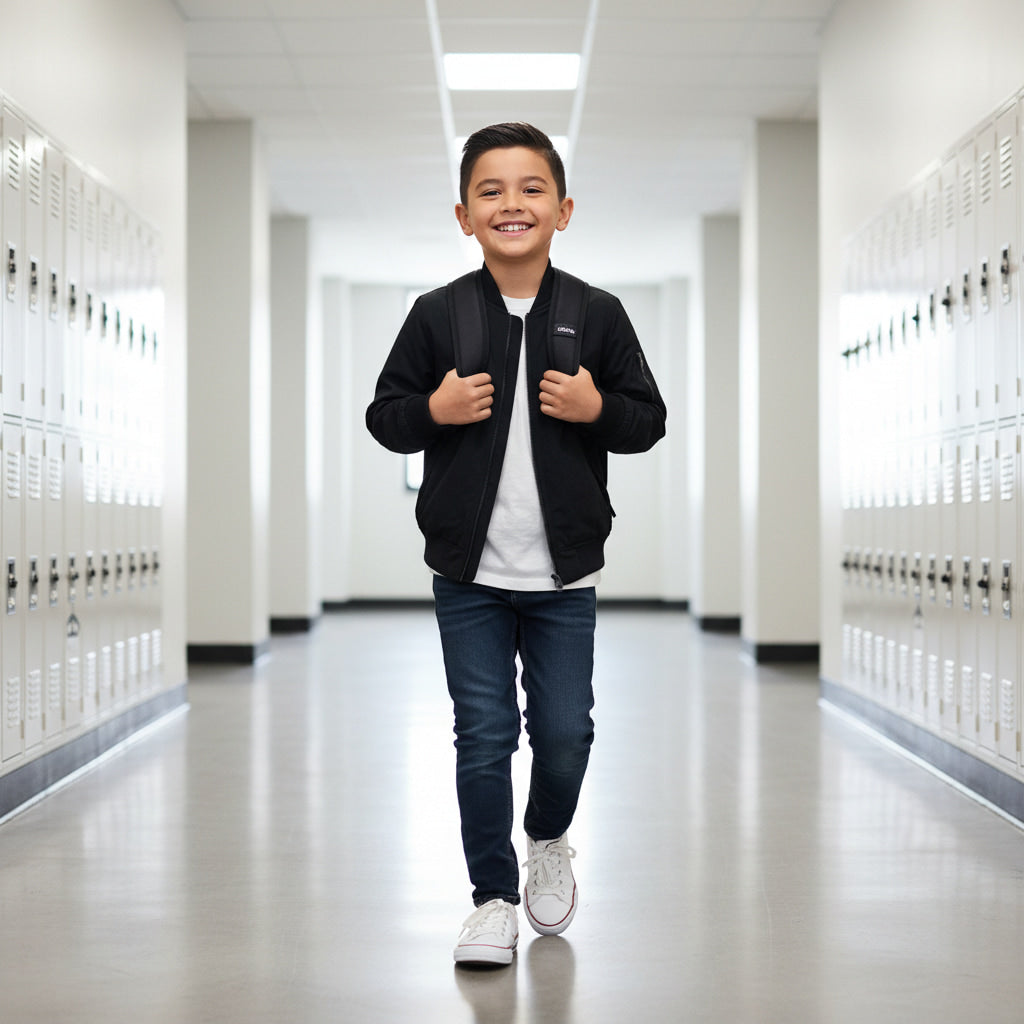 ELAN COTTS Kids Bomber Jacket – Lycra Ribbed Hem & Cuffs | Warm Fleece Outerwear for Boys & Girls