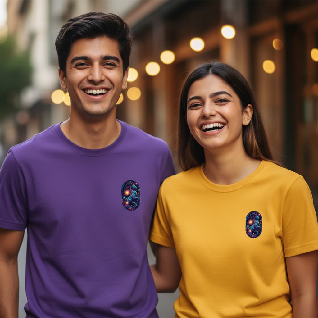 ELAN COTTS Capricorn Zodiac Men & Women's Roundneck T-Shirt – 100% Cotton | 180 GSM Classic Crew Tee