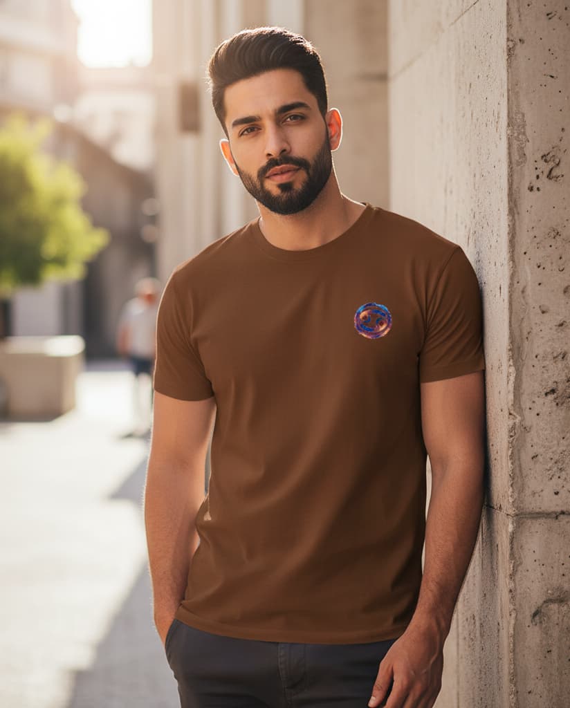 ELAN COTTS Cancer Zodiac Men & Women's Roundneck T-Shirt – 100% Cotton | 180 GSM Classic Crew Tee