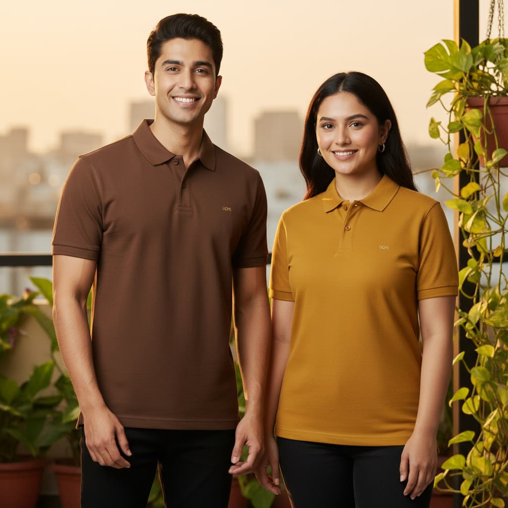 ELAN COTTS Premium Cotton Polo T-Shirt – Regular Fit | 220 GSM Airtex Cool & Classic