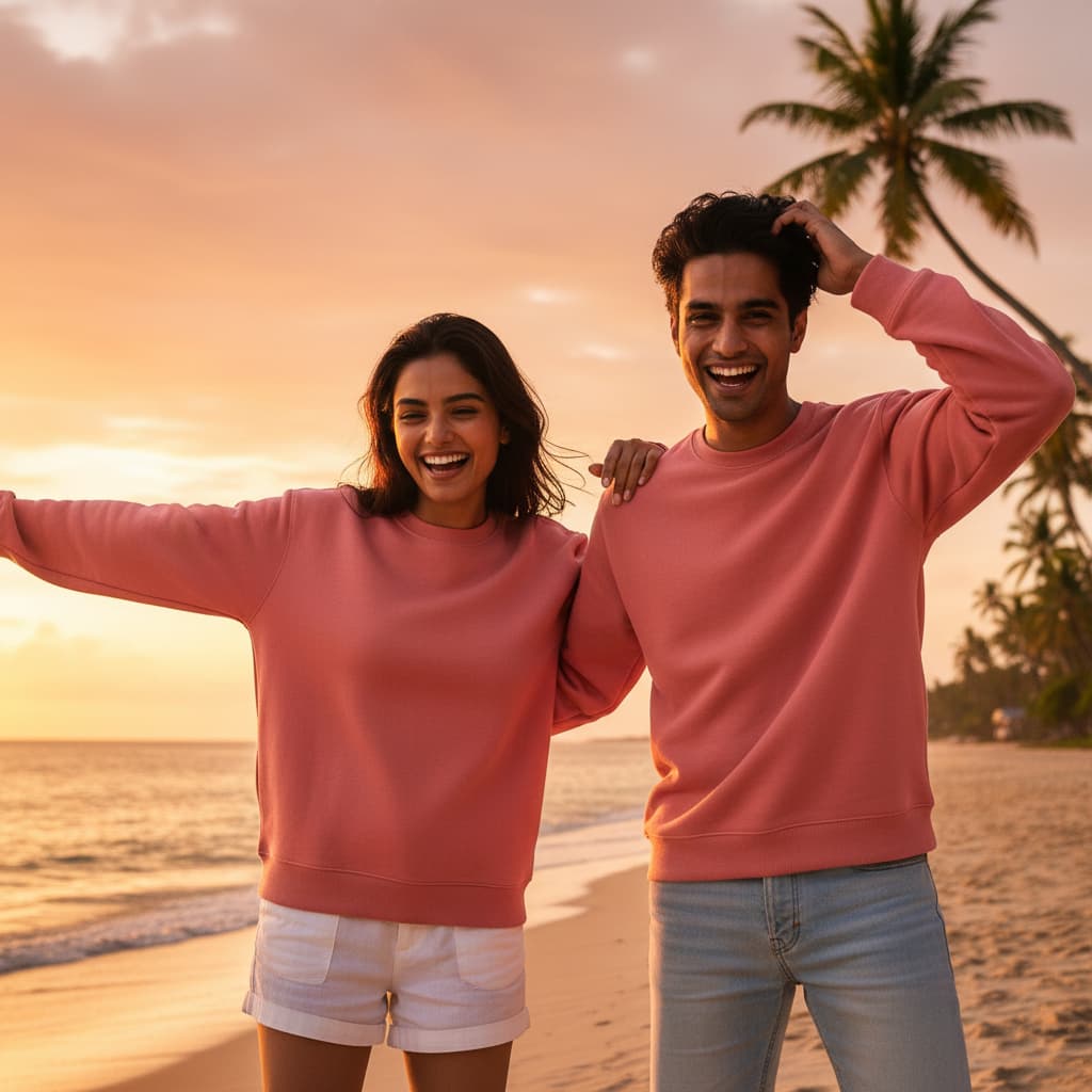 ELAN COTTS Men & Women's Sweatshirt – 300 GSM Cotton-Poly Fleece | Thick, Soft & Breathable Daily Comfort