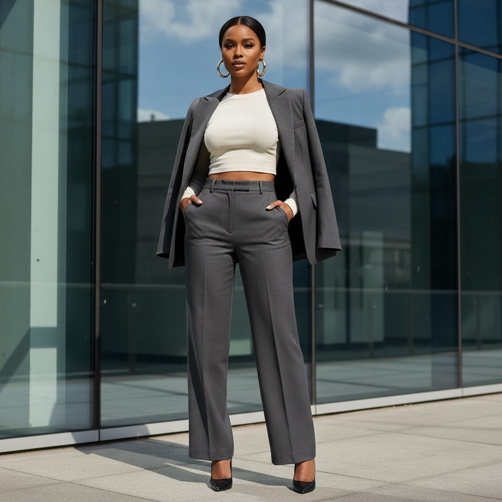 ELAN COTTS Women's Full Sleeve Crop Top – Slim Fit | 220 GSM Stretch Athleisure Wear