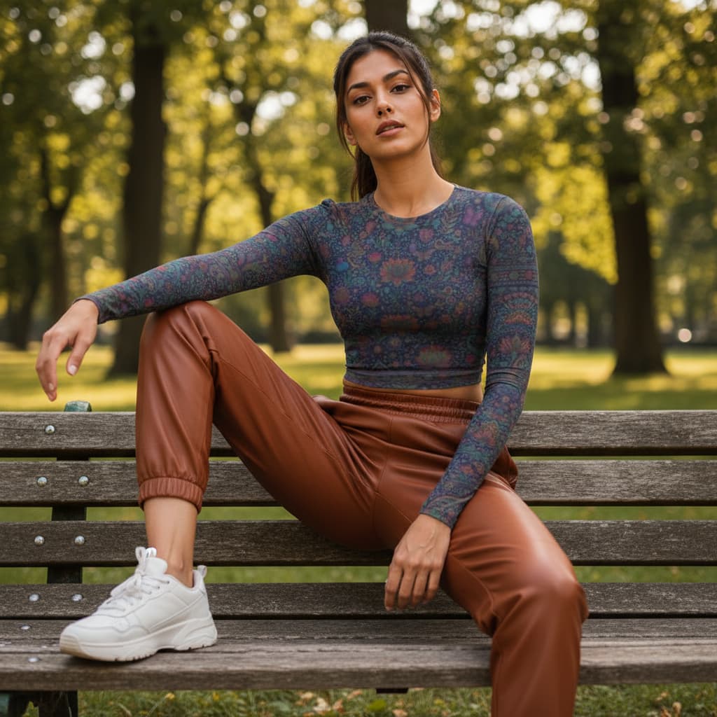 ELAN COTTS Women's Full Sleeve Crop Top – Slim Fit | 220 GSM Stretch Athleisure Wear