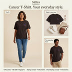 NEIKA Cancer Zodiac Unisex Cotton T-Shirt, 180 GSM Regular Fit