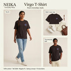 NEIKA Virgo Zodiac Unisex Cotton T-Shirt, 180 GSM Regular Fit