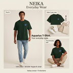 NEIKA Aquarius Zodiac Unisex Cotton T-Shirt, 180 GSM Regular Fit
