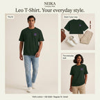 NEIKA Leo Zodiac Unisex Cotton T-Shirt, 180 GSM Regular Fit