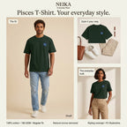 NEIKA Pisces Zodiac Unisex Cotton T-Shirt, 180 GSM Regular Fit