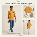 NEIKA Pisces Zodiac Unisex Cotton T-Shirt, 180 GSM Regular Fit