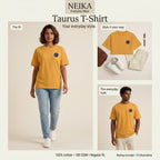 NEIKA Taurus Zodiac Unisex Cotton T-Shirt, 180 GSM Regular Fit