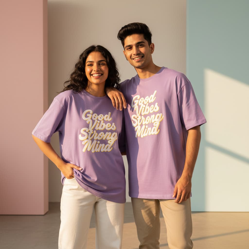 ELAN COTTS Oversized T-Shirt Men & Women's – 100% Cotton | Classic Crew Streetwear