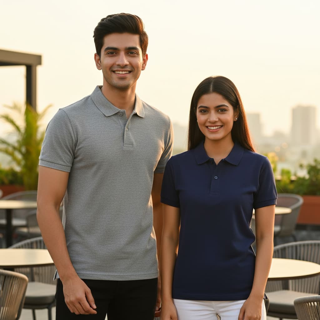 ELAN COTTS Men & Women's Polo T-Shirt – 100% Cotton | 220 GSM Airtex Cool & Classy Regular Fit