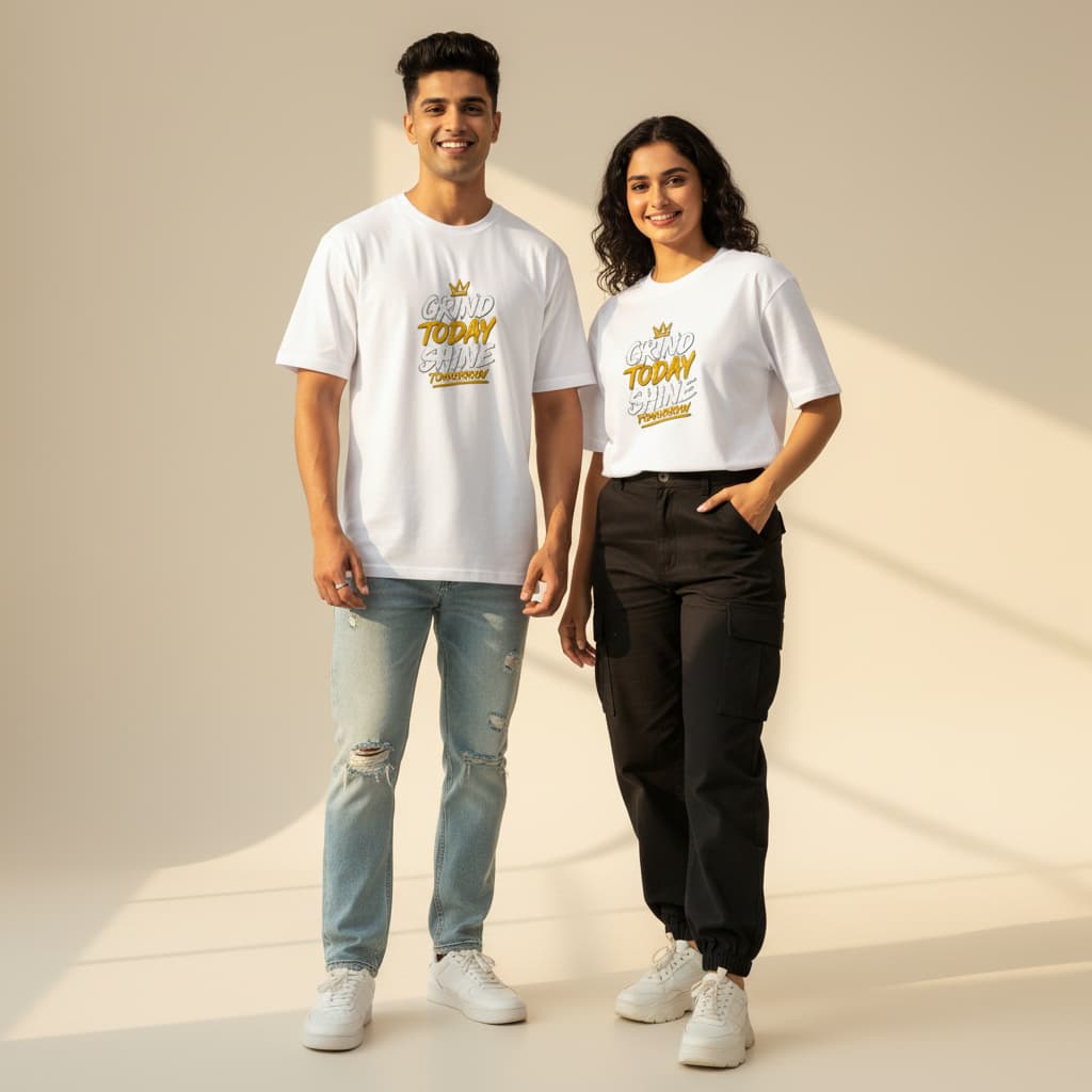 ELAN COTTS  Oversized T-Shirt Men & Women's – 100% Cotton | Classic Crew Streetwear