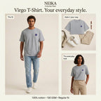 NEIKA Virgo Zodiac Unisex Cotton T-Shirt, 180 GSM Regular Fit