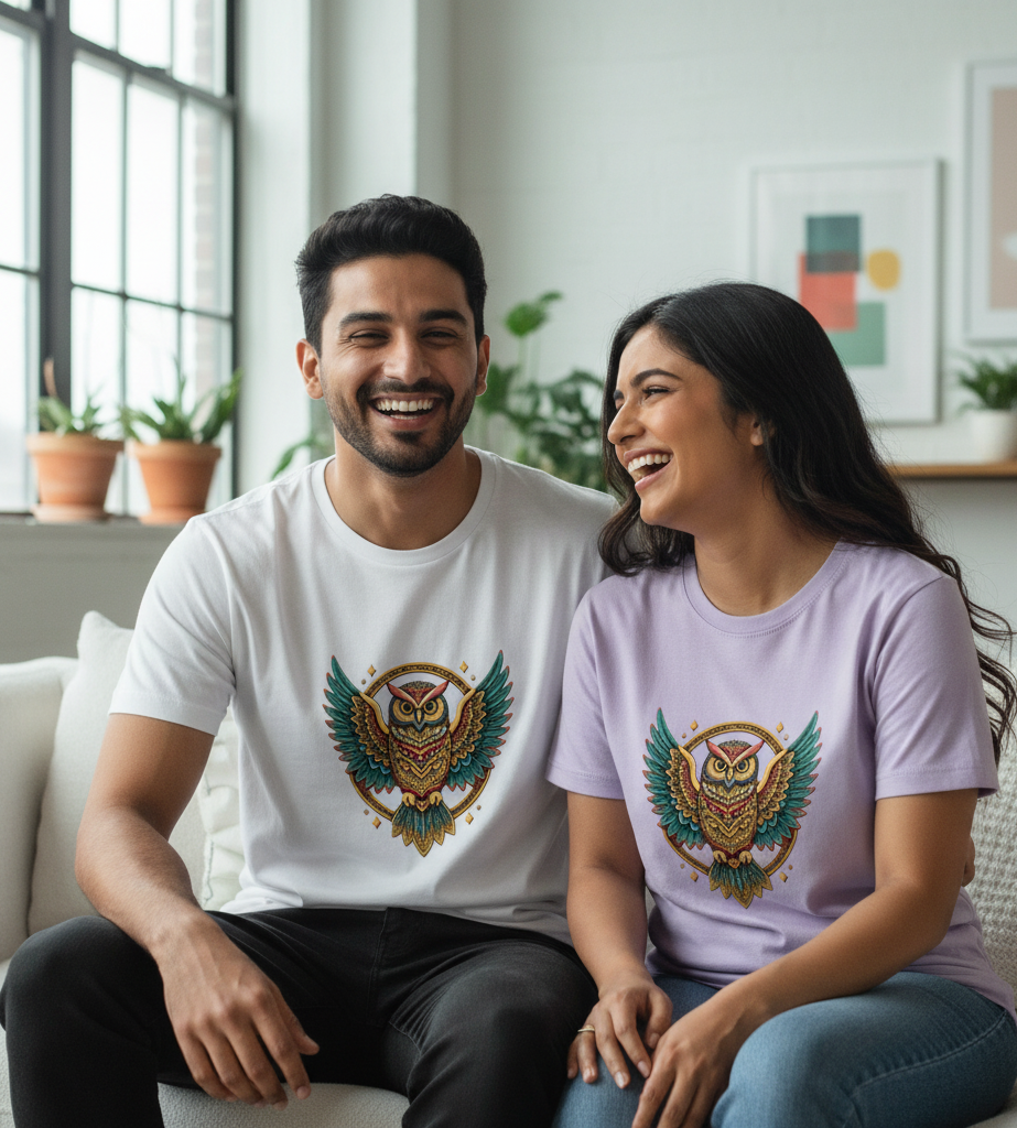 Roundneck - T-Shirt - Mandala Owl