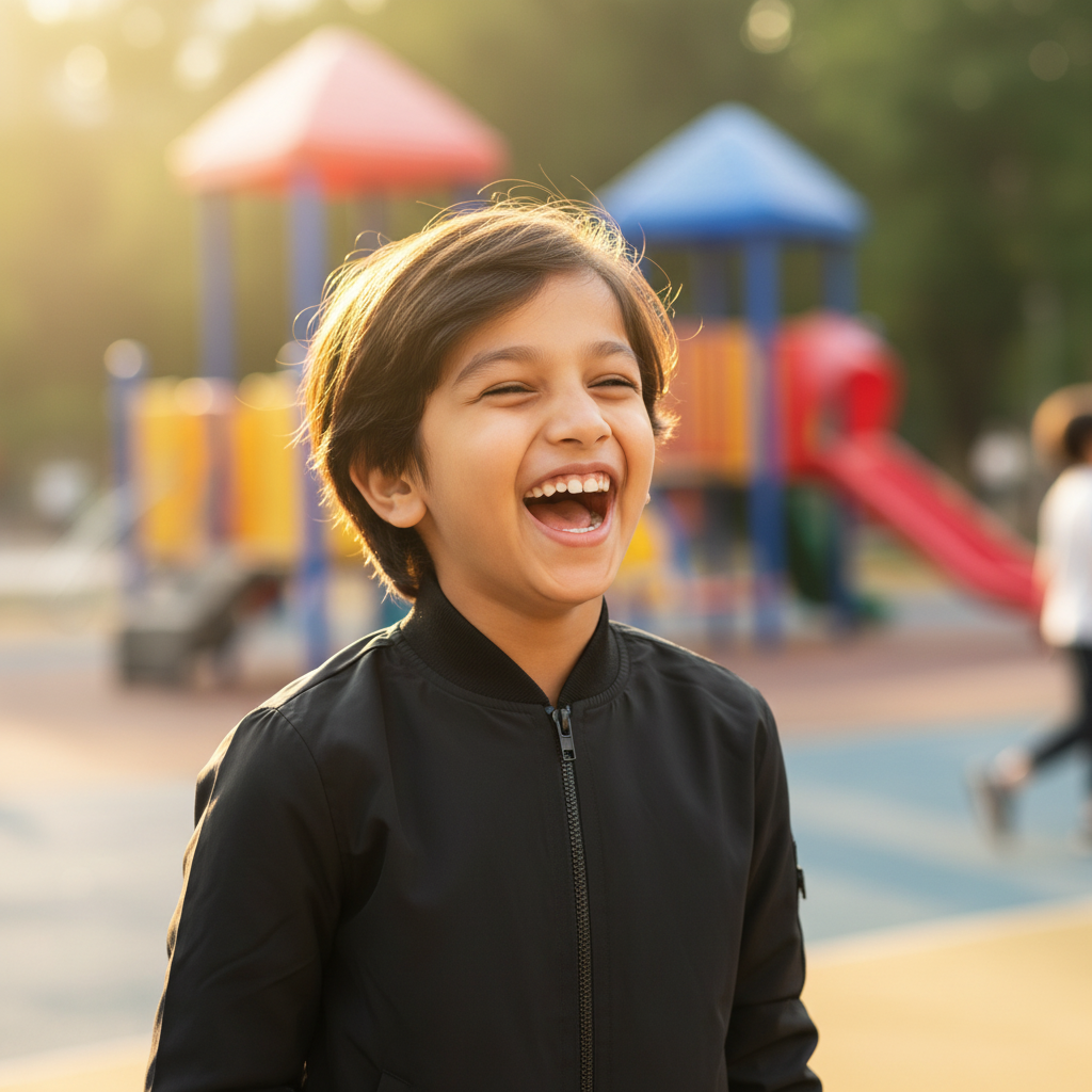 Kids Bomber Jacket - Features a stylish bomber cut with Lycra ribbed hem and cuffs for a snug fit.