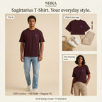 NEIKA Sagittarius Zodiac Unisex Cotton T-Shirt, 180 GSM Regular Fit