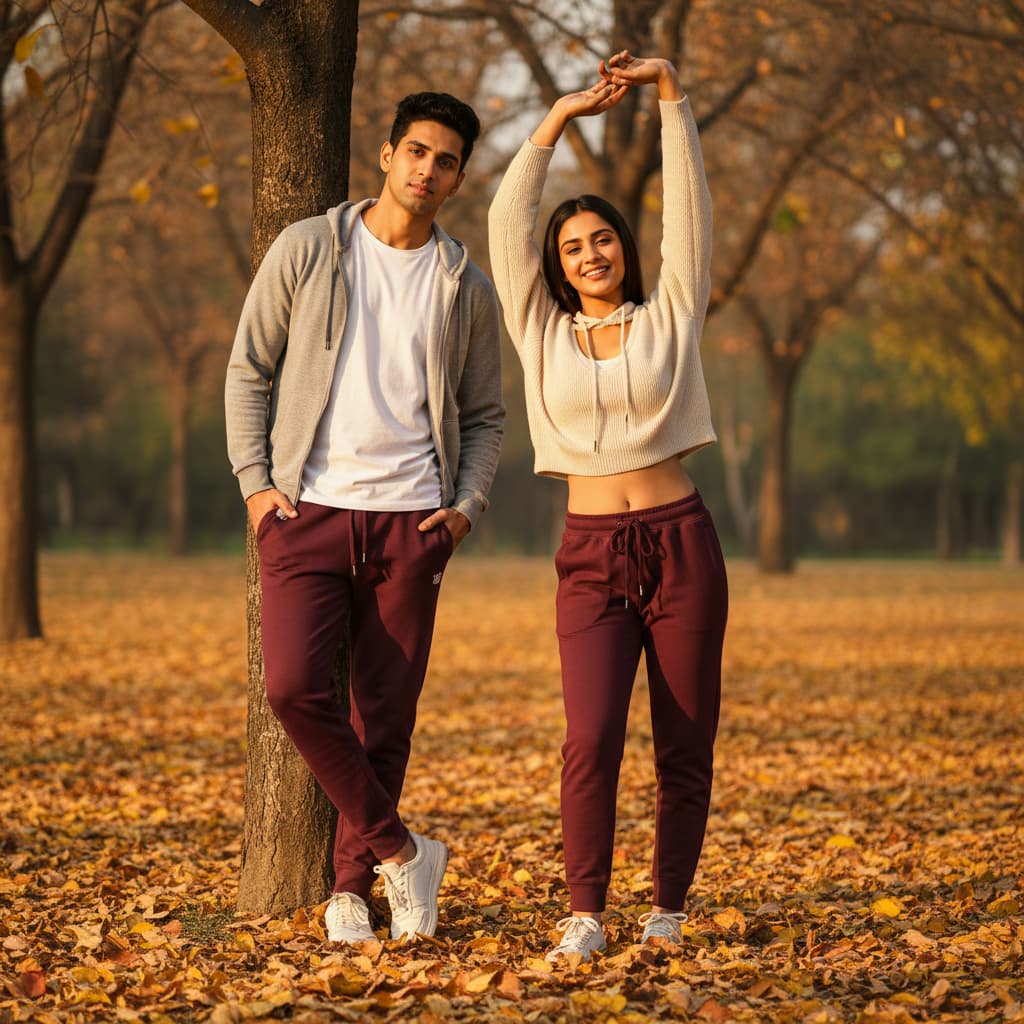 ELAN COTTS Men & Women's Joggers – 100% Cotton | 260 GSM Ribbed Waist & Cuffs Active Feel Movement-Ready Comfort