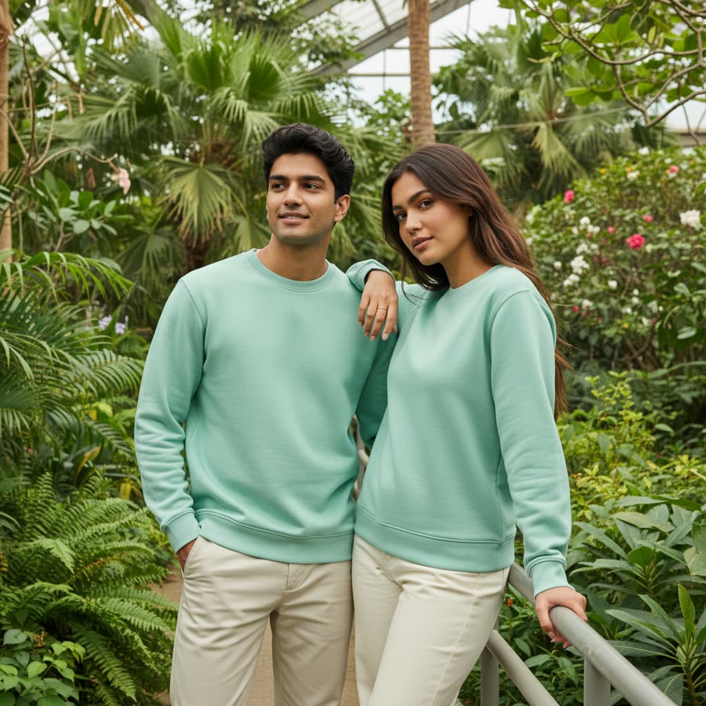 ELAN COTTS Men & Women's Sweatshirt – 300 GSM Cotton-Poly Fleece | Thick, Soft & Breathable Daily Comfort
