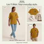 NEIKA Leo Zodiac Unisex Cotton T-Shirt, 180 GSM Regular Fit