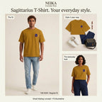 NEIKA Sagittarius Zodiac Unisex Cotton T-Shirt, 180 GSM Regular Fit