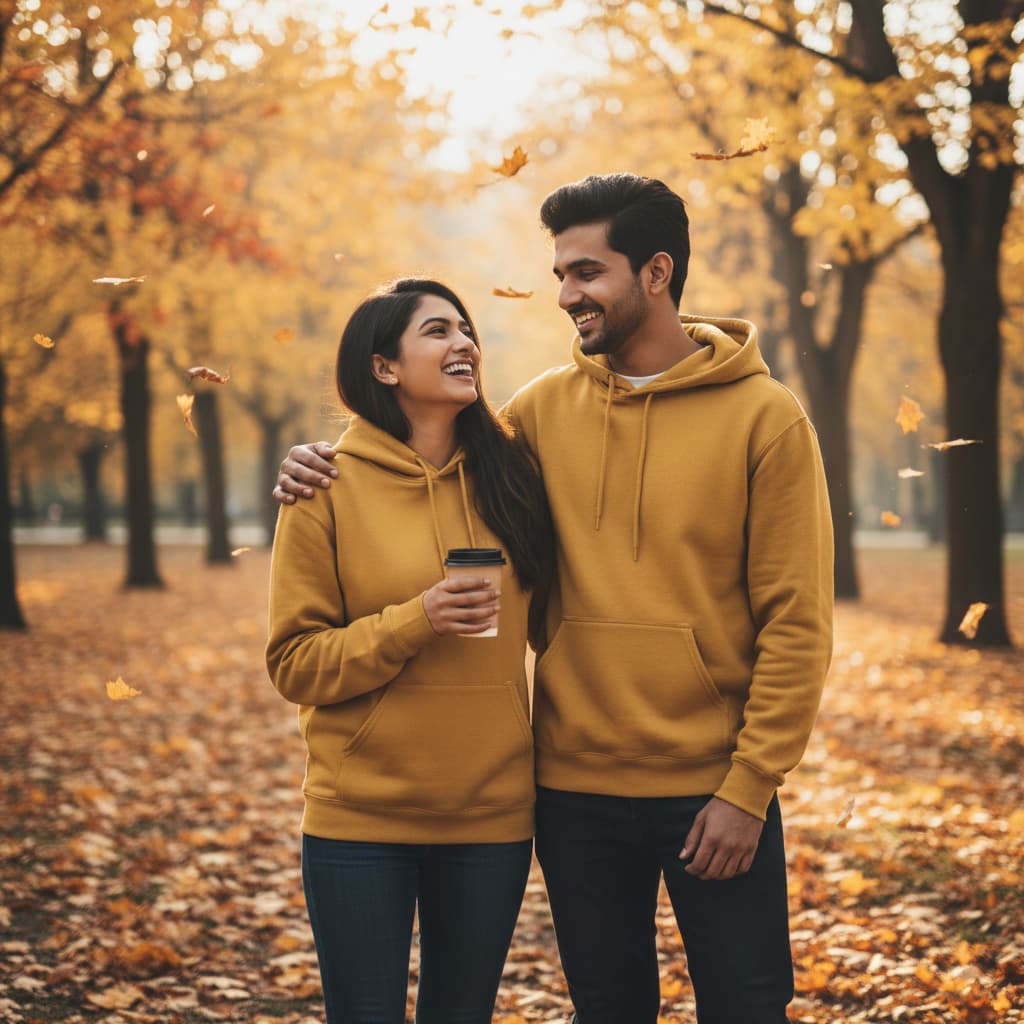 ELAN COTTS Men & Women's Hoodie – 100% Cotton | 300 GSM Brushed Fleece Heavyweight Cozy for Chilly Days