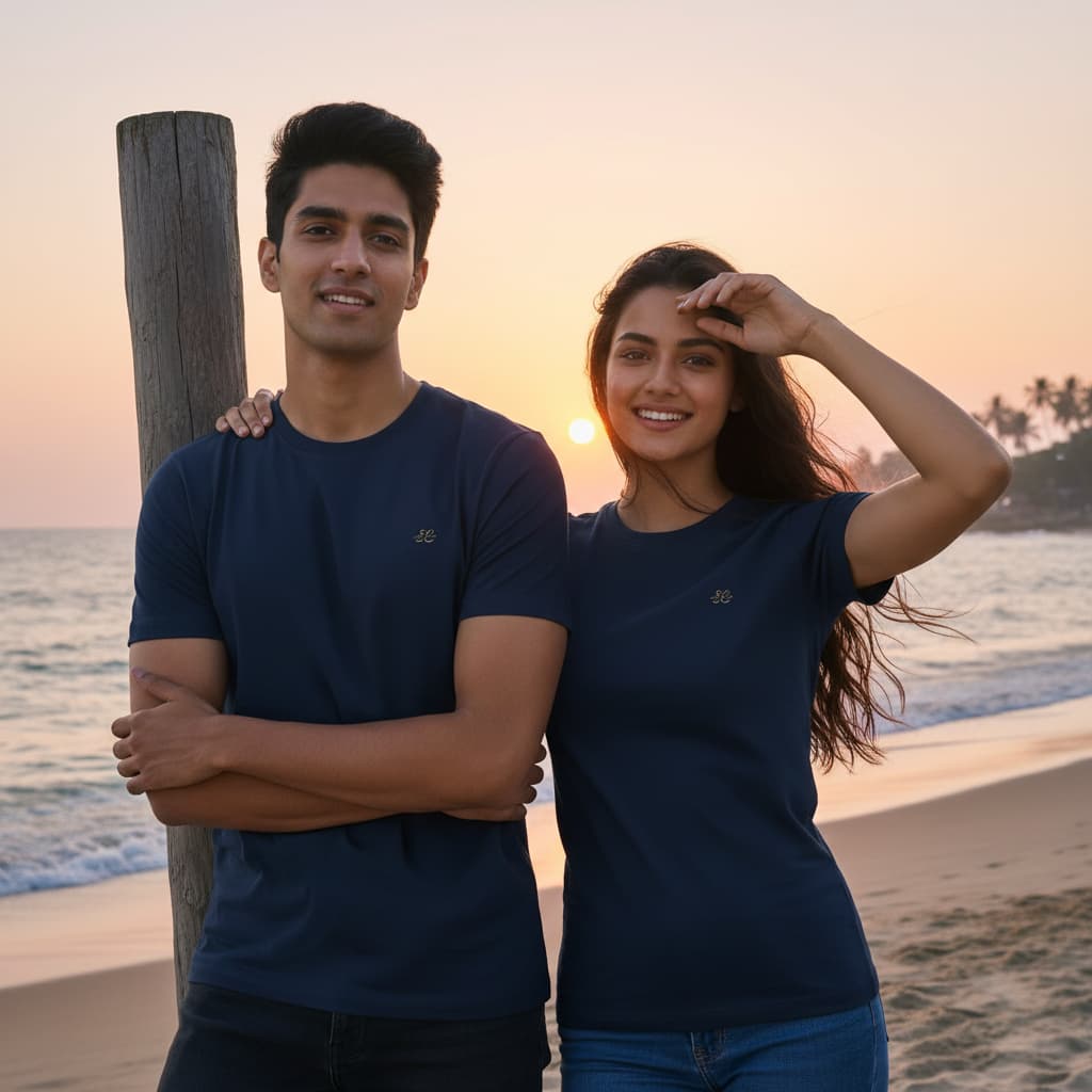 ELAN COTTS Men's & Women's Basic Roundneck T-Shirt – 180 GSM Poly-Cotton | Lightweight & Breathable