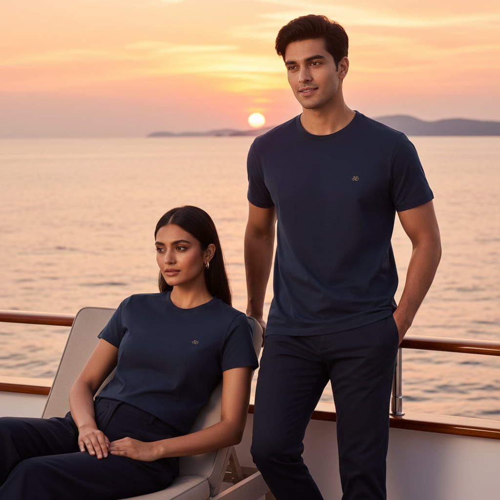 ELAN COTTS Men's & Women's Roundneck T-Shirt – 100% Supima Cotton | Luxury Soft & Breathable