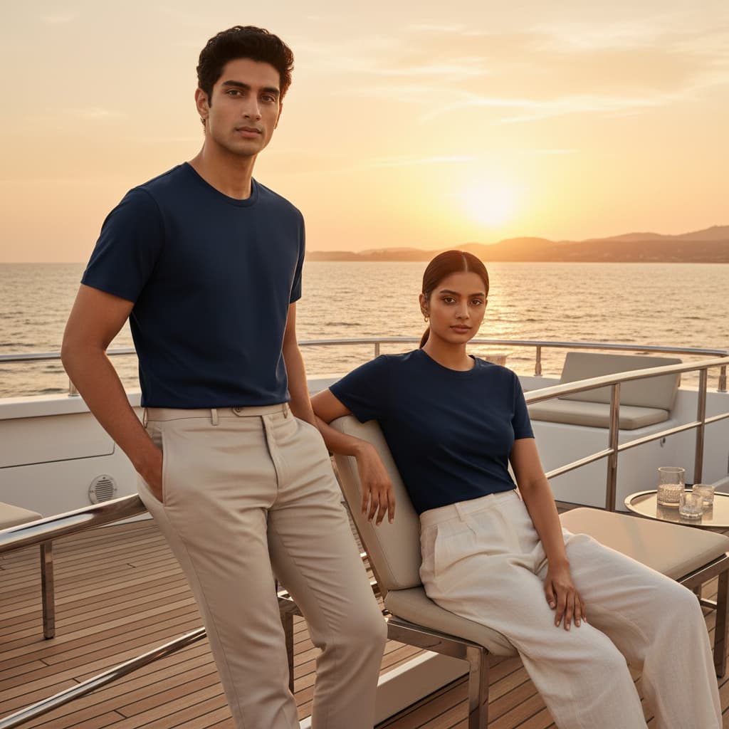 ELAN COTTS Men & Women's Roundneck T-Shirt – 100% Supima Cotton | 160 GSM World’s Finest Cotton Luxury Feel