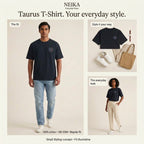 NEIKA Taurus Zodiac Unisex Cotton T-Shirt, 180 GSM Regular Fit