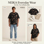 NEIKA Unisex Tie-Dye Oversized T-Shirt, 260 GSM Cotton Blend