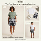 NEIKA Unisex Tie-Dye Shorts with Pockets, 260 GSM Cotton Blend
