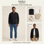 NEIKA Unisex Printed Fleece Bomber Jacket, 240 GSM