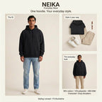 NEIKA Unisex Oversized Hoodie, 400 GSM Cotton Blend