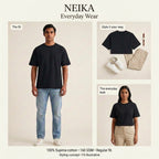 NEIKA Unisex Supima Cotton T-Shirt, Regular Fit
