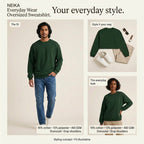 NEIKA Unisex Oversized Sweatshirt, 400 GSM Cotton Blend