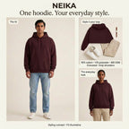 NEIKA Unisex Oversized Hoodie, 400 GSM Cotton Blend