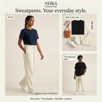 NEIKA Unisex Terry Sweatpants with Pockets, 260 GSM Loose Fit