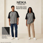 NEIKA Unisex Oversized Cotton Raglan T-Shirt
