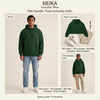 NEIKA Unisex Oversized Hoodie, 400 GSM Cotton Blend