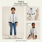 NEIKA Kids' Printed Fleece Bomber Jacket, 240 GSM