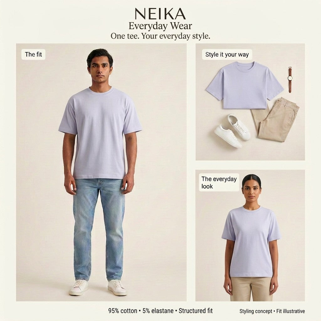 NEIKA Unisex Cotton Stretch T-Shirt