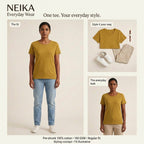 NEIKA Women's Classic Cotton T-Shirt, Regular Fit