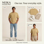 NEIKA Unisex Classic Cotton Crew T-Shirt, Regular Fit